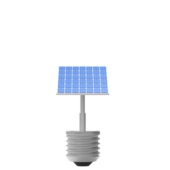 Solar energy lamp 3d render png