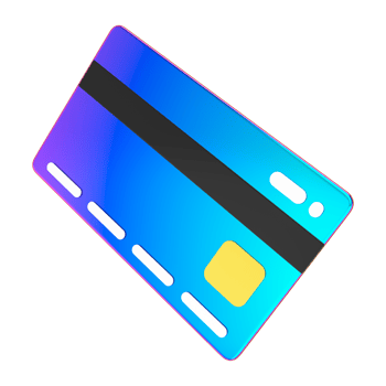 Credit card 3d representation png