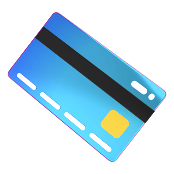 Credit card 3d representation png