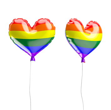 Colorful 3d lgbt balloon png