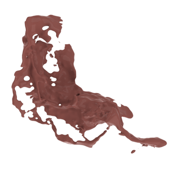 Easter chocolate splash 3d png