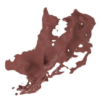 Easter chocolate splash 3d png
