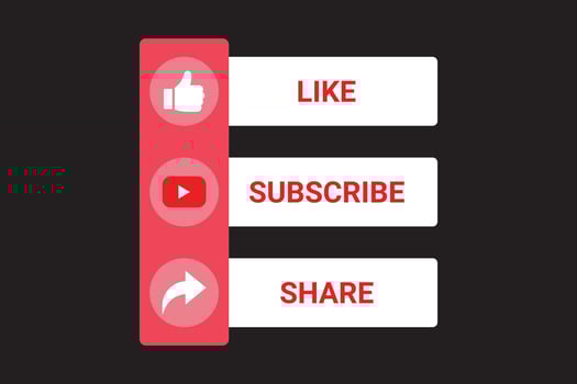 Vector subscribe share like button vectors illustrations