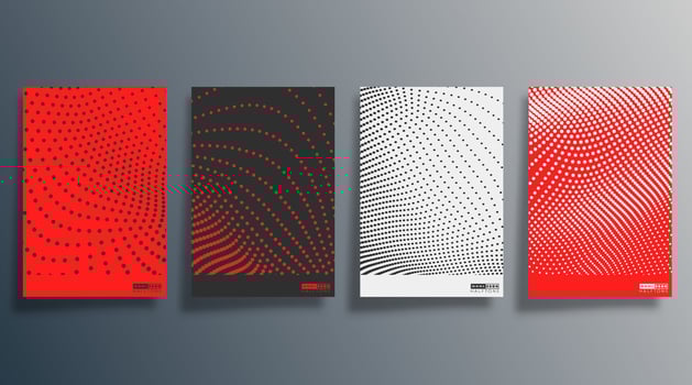 Halftone pattern design for flyer, poster, brochure cover, background, wallpaper, typography, or other printing products. Vector illustration.