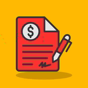 Contract Vector Icon Design