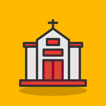Church Vector Icon Design