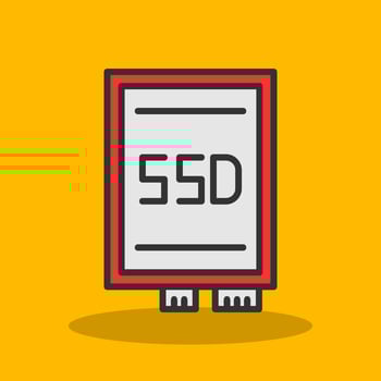 Ssd card Vector Icon Design