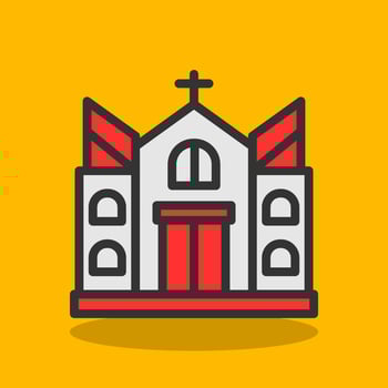 Church Vector Icon Design