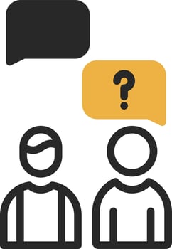Language Barrier Vector Icon Design