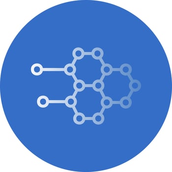 Molecular Structure Vector Icon Design