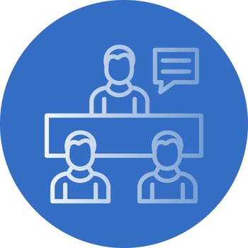 Company Meeting Vector Icon Design