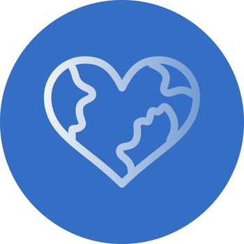 Earth Love Vector Icon Design