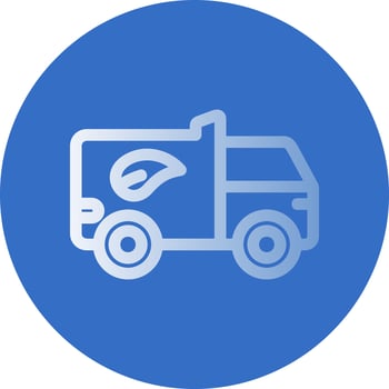 Eco Truck Vector Icon Design