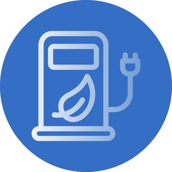 Eco Station Vector Icon Design