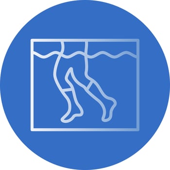 Aqua Jogging Vector Icon Design
