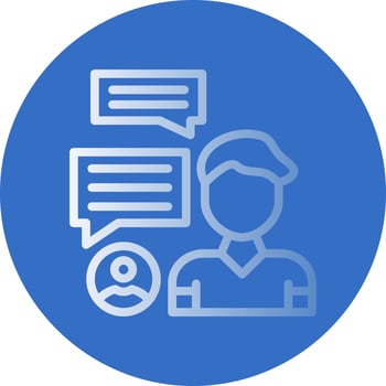 Discussion Vector Icon Design