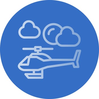 Helicopter Vector Icon Design