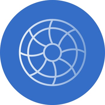 Crossflow Turbine Vector Icon Design