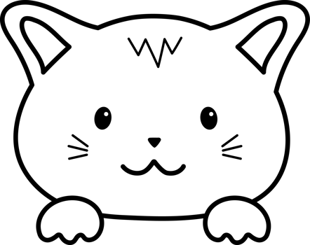 Cat drawing isolated. png