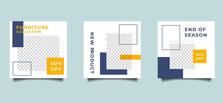 Minimalist Social media post design template vector
