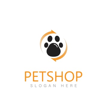 Vector image of an dog and cat design on white background. Petshop