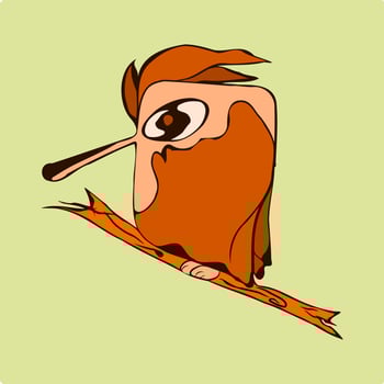 Abstract owl texture vector illustration