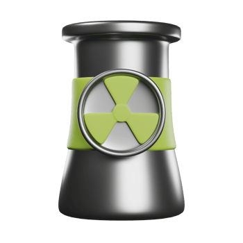 Nuclear Energy 3D Illustration png