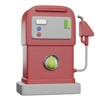 Gas Station 3D Illustration png