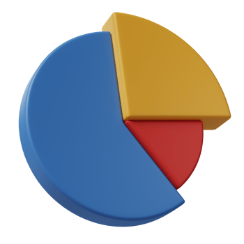 Pie chart 3D Illustration png