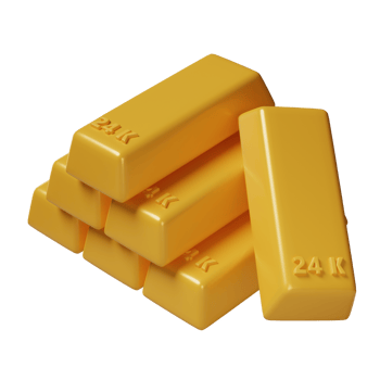Gold bar 3d illustration png
