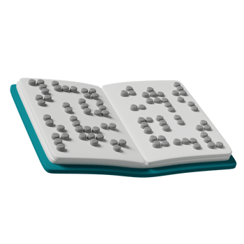 Braille text book 3d illustration png