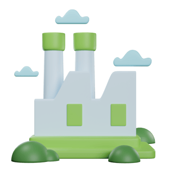 Factory 3D Illustration png