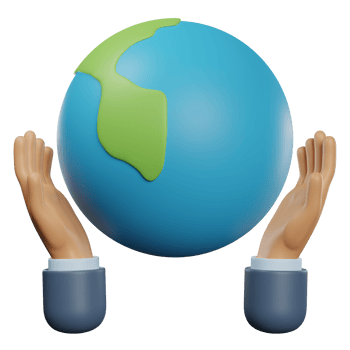 Save earth 3D Illustration png