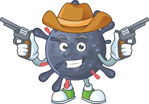 A cartoon character of coronavirus epidemic vector