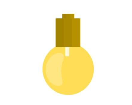 Light bulb icon. Flat illustration of light bulb vector icon for web