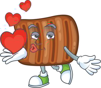 A cartoon character of roasted beef vector
