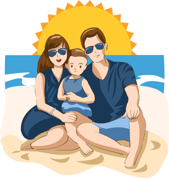 Family trip png graphic clipart design