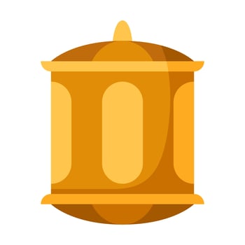 Lantern in flat style isolated vector