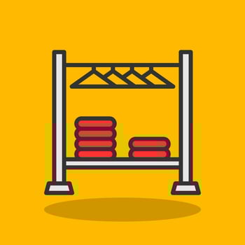 Clothing Rack Vector Icon Design