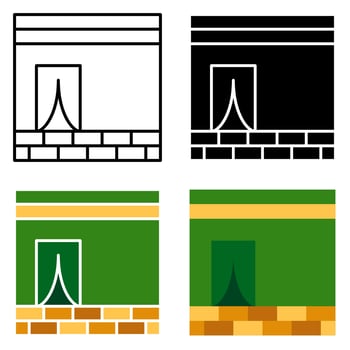 Kaaba in flat style isolated vector