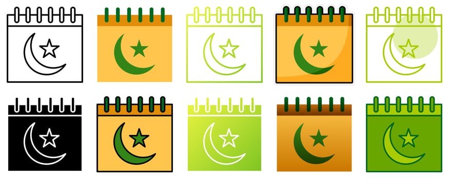 Calendar in flat style isolated vector