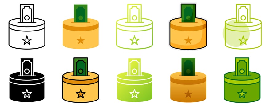 Charity in flat style isolated vector
