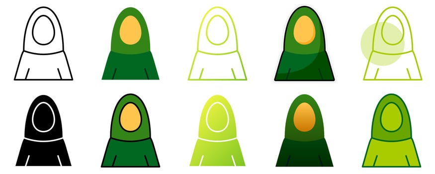Muslim Woman in flat style isolated vector