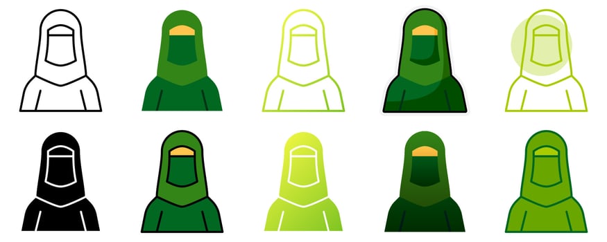 Muslim Woman in flat style isolated vector