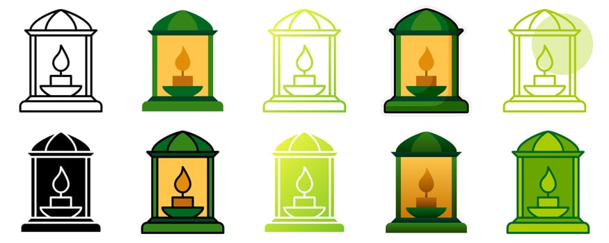 Oil Lamp in flat style isolated vector
