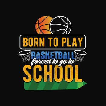 Basketball T-shirt Design vector