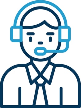 Call Agent Vector Icon Design