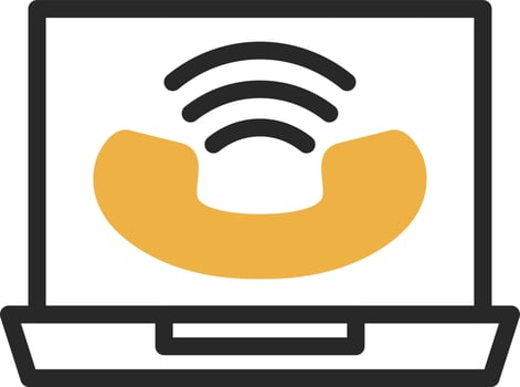 Online Call Vector Icon Design