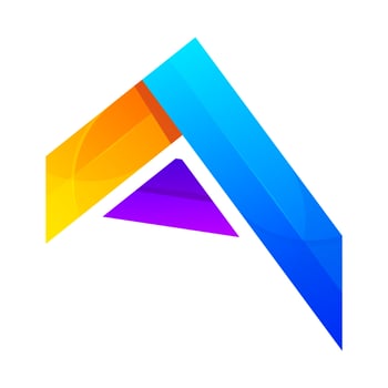 letter a colorful gradient logo design vector
