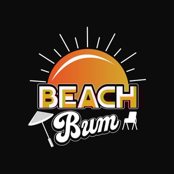 Beach T-shirt Design vector